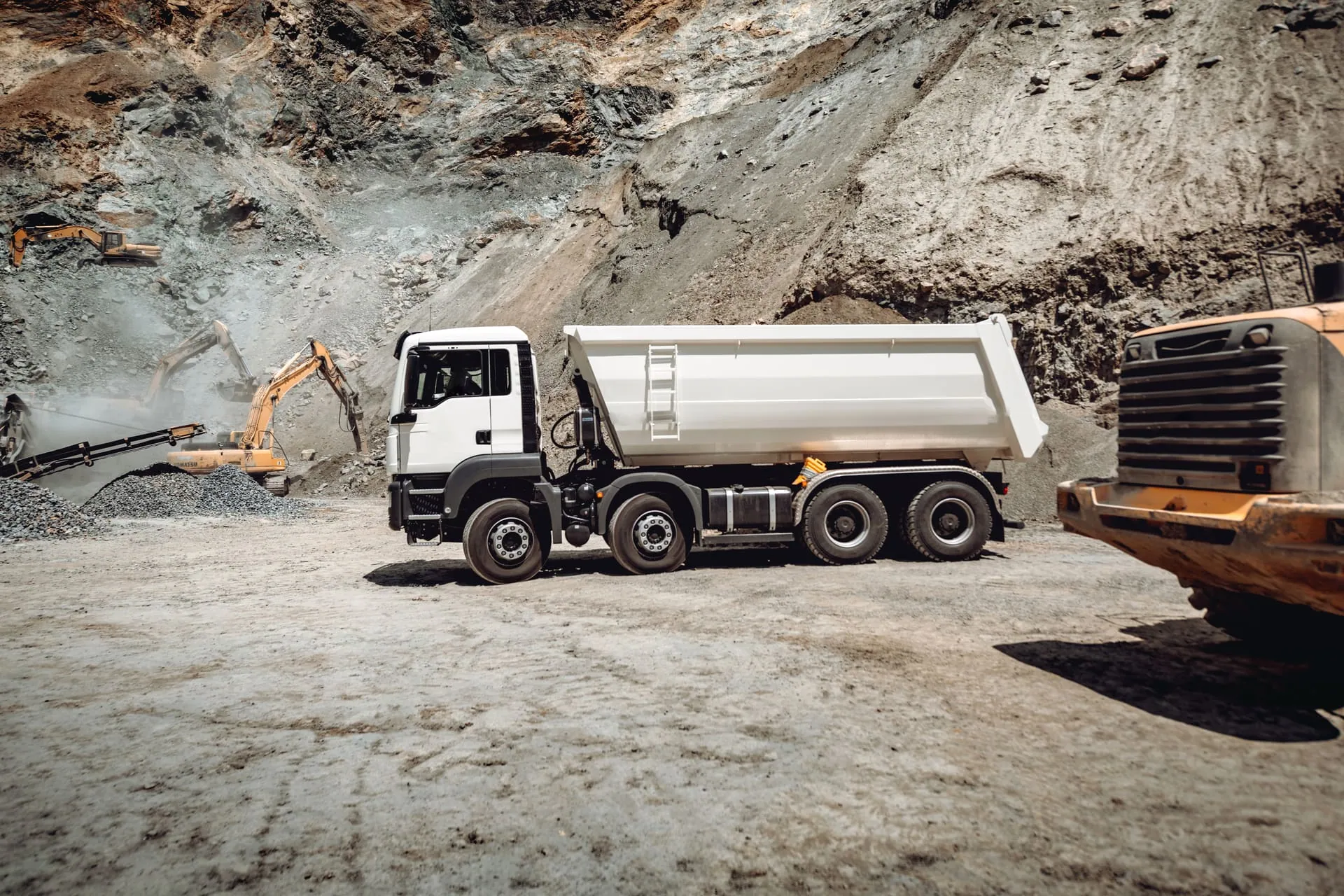 Haul truck at a Ghana open-pit mine site
