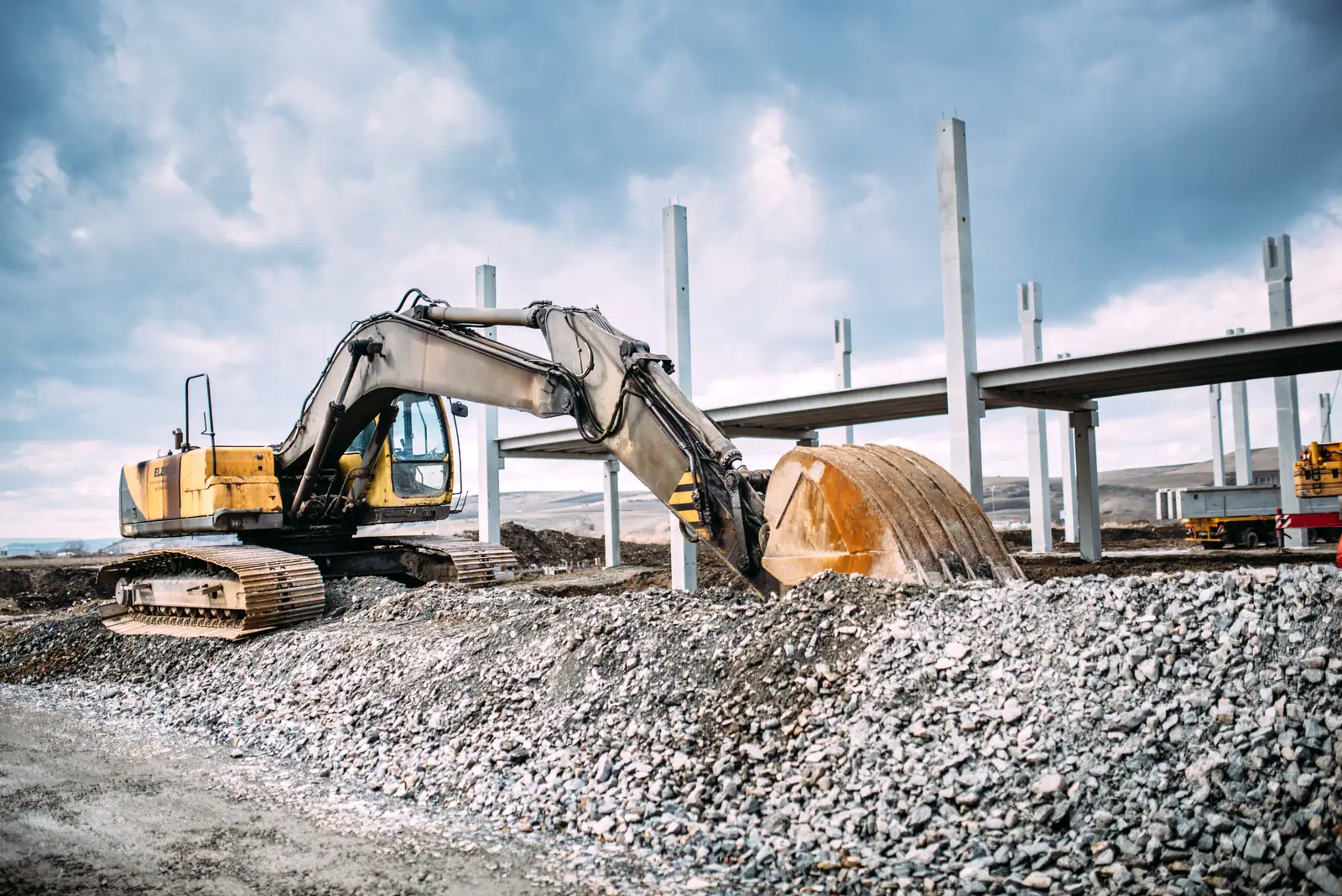Grader working a Ghana highway civils project