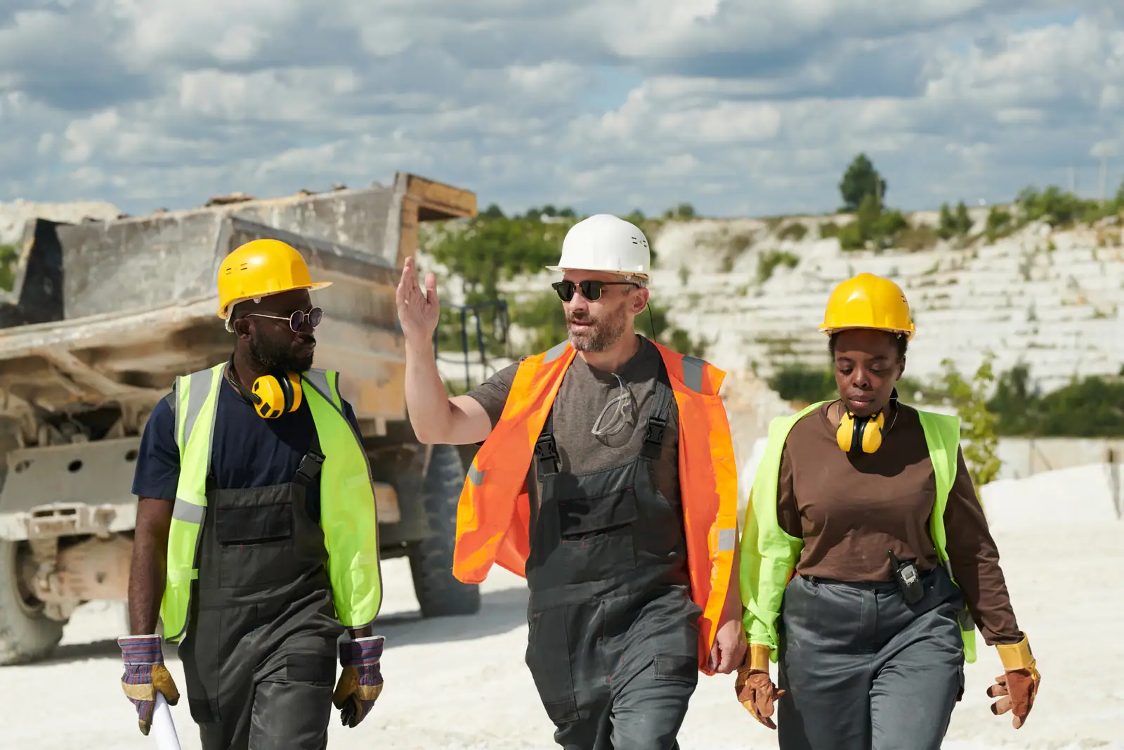 A mining crew working on a Ghana site