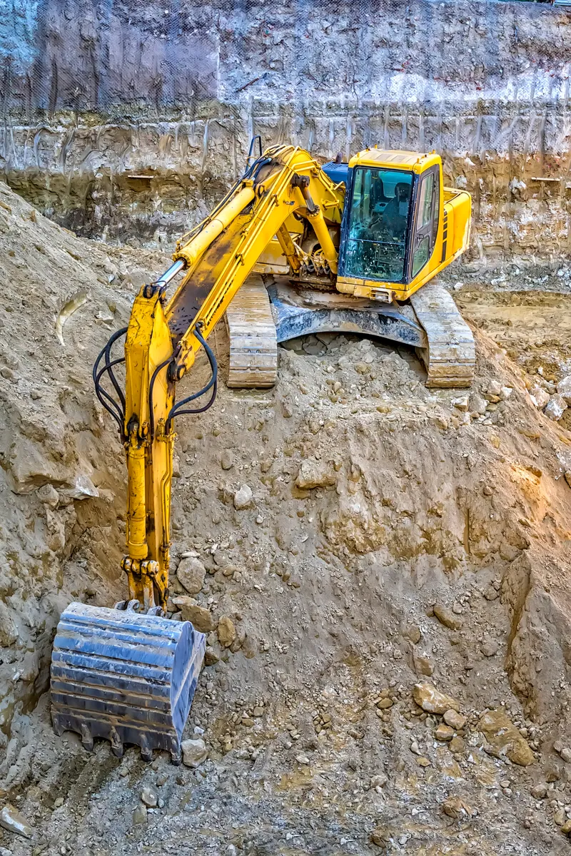Tracked excavator working on a Ghana hire contract