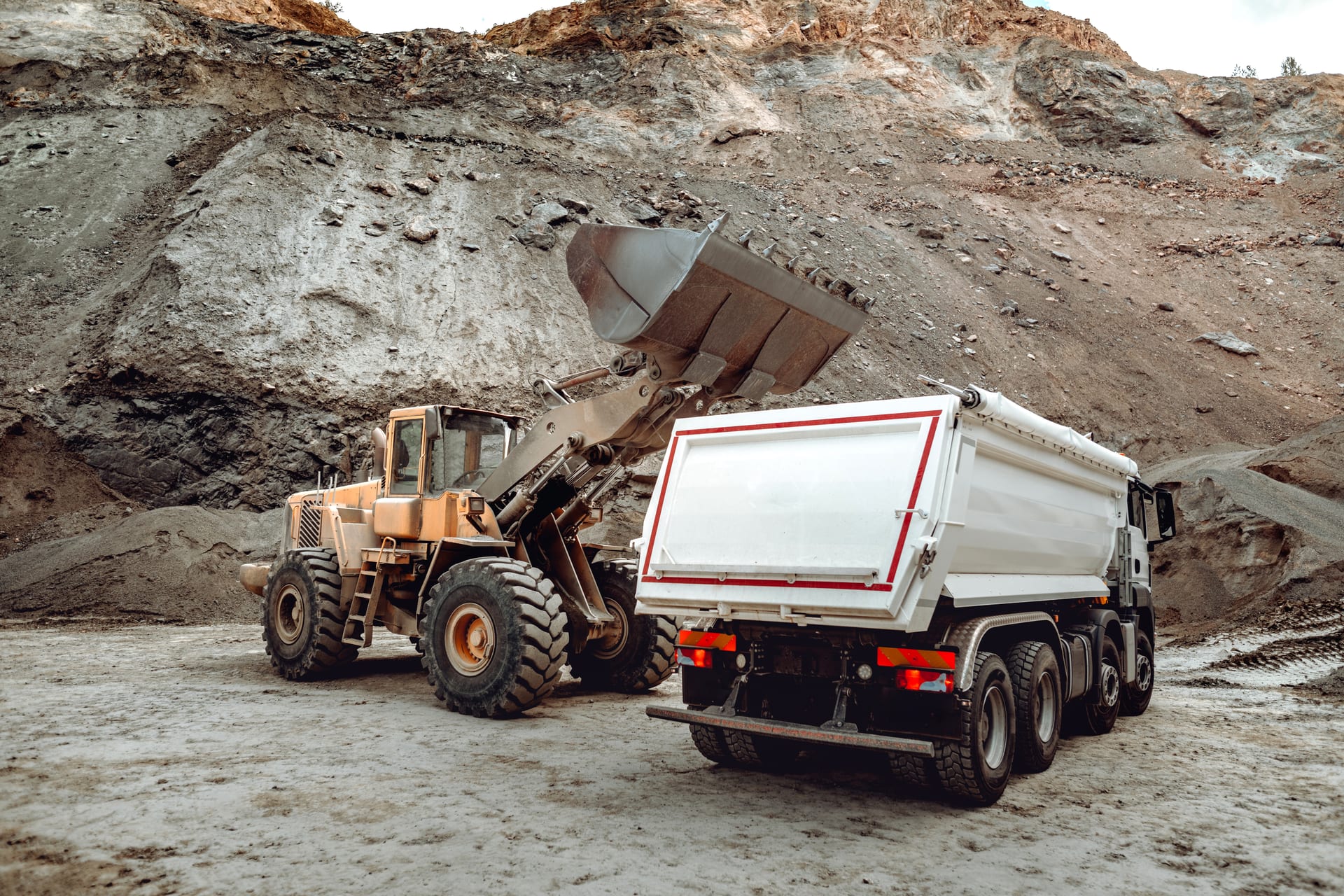 Plant and equipment hire fleet operating on a Ghana project site