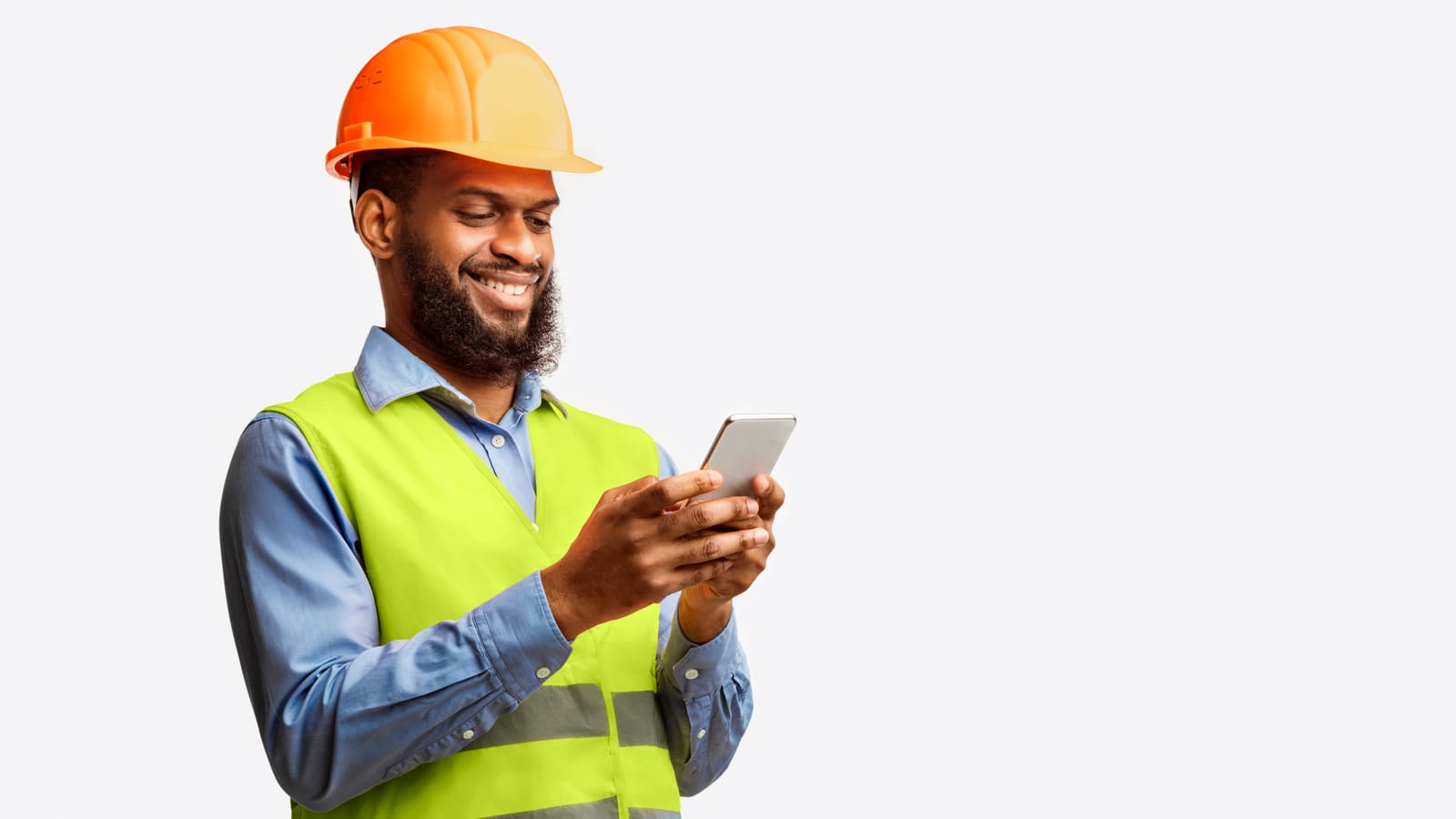 Civils contractor with crew at road construction site